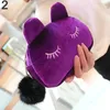 Schattige draagbare cartoon kat munt opslag case reizen make-up flanel pouch cosmetische zak Koreaanse en Japan stijl gratis verzending