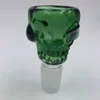 Hot Selling 18mm Kleurrijke Schedel Vorm Glazen Kom voor Roken Pijp Bong Mini Olie Rig Percolators Bubbler gratis verzending