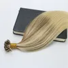 100strands 100g /セット前ボンドレミー人間の髪の毛延長ケラチンネイルUチップヘアエクステンションBalayage Ombre Hair Blonde Highlight