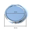 Okrągłe puste lusterko lustrzane naklejka epoksydowa średnica 51 mm srebrne lustro kieszonkowe 18032-1