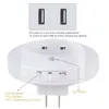 Smart Design LED AC 110 220V nachtlampje met lichtsensor en dubbele USB -wandplaatlader voor badkamers Slaapkamer EU US -plug