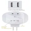 Smart Design LED AC 110 220V Nocne światło z czujnikiem światła i podwójną ładowarką talerzy ścienną USB do łazienek sypialnia UE US Plug