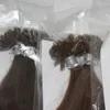 100 g / paket U Ucu Saç Uzatma Tırnak Prebonded Fusion Düz Saç 100 tellerinin / paketi Keratin Sopa Brezilyalı İnsan Saç # 18 # 10 # 8 # 1B # 613