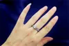 Yhamni Fashion Jewelry Ring a S925 Stamp Real 925 Sterling Silver Ring Set 2 Carat CZ Diamond Mading Rings for Women 510202W