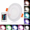Akryl Dimble Dual Color White RGB Inbäddat LED -panel Ljus 6W 9W 18W 24W Downlight Infällda lampor inomhusbelysning med fjärrkontroller