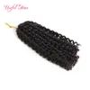 noir 8 pouces Malibob crochet cheveux pour femmes noires Kinky Curly marley tressage Extension de cheveux synthétiques 3pcs / lot Crochet tresses marlybob cheveux