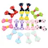 Baby Girls Bow Clips Candy Kolor solidne polka kropka kwiat nadruk wstążka łuk do włosów bb klipsy do babe dziewczyny dla dzieci włosy kaseori1326781