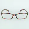 TheCheap Lunettes de lecture confortables Cadre en plastique à rayures colorées simples avec des lentilles de puissance Hypermétropie Lunettes 7 couleurs mélangées en gros