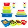 Houseware Lunch Box Collapsible Portable Food Grade Silicone Bowl Bento Boxes Folding Food Storage Container Lunch Box Ecofriendly