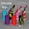 portable fumer narguilé silicone tambour bongs incassable percolateur d'eau bong silicone plates-formes pétrolières tuyaux de concentré gratuit dhl