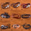 orden mezclada 50 unids / lote 1 unid / modelo pu cuero steampunk pulseras infinito creer amor reloj encantos de cuero pulseras para mujeres niñas # BA161