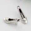 150Pcs Antique Silver Alloy 3D High-heeled shoes Charm for Jewelry Making A-055
