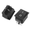 KCD4 Rocker Switch DPST 4 Pins On-Off 2 position Switches for Boat Car Automotive AC 250V 16A /125V 20A Red Green Black