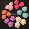 prix usine 11mm Aléatoire solide colorMixed Résine Rose Perles Fleur Flatback Cabochon Scrapbooking