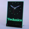 Atacado-TNC0434 Técnicas Técnicas DJ Music Table Mesa 3D LED Clock1 Relógios
