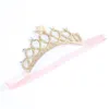 아기 머리띠 골드 실버 크라운 스파클 밴드 여자 아이 탄성 스타 Hairbands 공주 티아라 머리띠 액세서리 사진 소품 KHA161