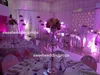 Inga blommor inklusive) Ny mode varm produkt som hänger bröllopscentret Candlelabra med en blomstång på bordet i Kina