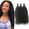 Cambodian Afro Kinky Human Hair Bulk 3 Bundles Natural Color Curly Braiding Hair Bulk For Black Women FDSHINE