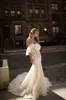 Berta 2017 Mermaid Wedding Dresses Off Shoulder Lace Applique Sexy Backless Bridal Gowns Court Train Fishtail Wedding Dress