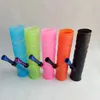 Portable Hookahs Silicone Water Bong Pipe Smoking Dry Herb Unbreakable Herbal Percolator Filter Cigarette Pipes Oil Rigs 6 Colors