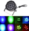 Led stage light 18x3W 54W 6 Channel RGB Led Flat Par Lighting for Club DJ Stage Party KTV Disco DMX 512 Control free shipping MYY