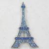 Gros mode broche strass tour Eiffel Paris broche broches pendentif en 6 couleurs C101326