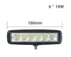 DC10-30V ad alta intensità, luci da lavoro a led 6*3W, luci grill, luci stroboscopiche calanti, faro anteriore, impermeabile IP 67