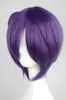 100% nuevo nuevo cuadro de moda de alta calidad Wigshot de encaje completo Konan Anime Cosplay Peluca de cosplay Short Straight Dark Purple