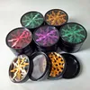 Metal Tobacco Smoking Herb Grinder 63mm Aluminium Alloy With Clear Top Window Lighting Crusher Abrader Grinders 5 Colors