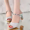 New summer sandals and slippers Female fashion thick heel sandals