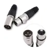 Freeshipping New 5 Par / Förpackningar XLR Man till Kvinna 3 Pin Mic Mikrofon Audio Cable Plug Connector Converter