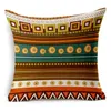 Folk Style Bohemia Cushion Cover Sofa Decorative Throw Pillowcase Fundas Cojines Vintage Linen Cotton Stripes Pillow Cover