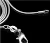 Collar de cadena de serpiente de plata de ley 925 para mujer, cierres de langosta, cadena suave, joyería de moda, tamaño 1mm, 16, 18, 20, 22, 24 pulgadas