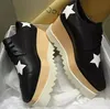 new free shipping Stone Pattern Genuine Leather Stella Mccartney women Shoes Black Upper White Sole Platform