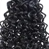 3 pçslote kinky curly fibra de trama do cabelo natural cor 1B Alta Temperatura Tecer Cabelo Extensão Do Cabelo frete grátis