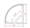 2,5 м / шт. Бар светло-канал Оптовая продажа 2500MX16MMX16MM алюминиевый профиль (анодированный серебристый цвет) с крышкой ПК для гибкой или жесткой светодиодной полосы