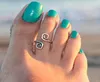 Novo desfile de moda praia estilo retrô sorte 8 palavras anel de dedo do pé todo 5489052