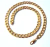 Zware klassieke heren 18k echt geel massief gouden ketting 23 6 inch 10 mm2041