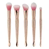 Macio Sereia Maquiagem Jogo de Escova 5 pcs Melhor Mistura Escova Fundação Pó Rosto Escovas Fundação Eyeshadow Rosto Escova Kit DHL grátis