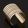 Chic Wide Bangle Bracelets Open Gold /Silver Tone Cut Out Wide Cuff Bracelets Bangle For Womens Gifts Jewelry