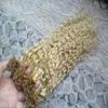 #613 Bleach Blonde keratin hair extension u tip 200s curly keratin bond hair extensions 200g curly fusion hair extensions