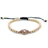 Anil Arjandas Bracciali Micro Intarsio Nero CZ Eyes Charm Braccialetti Tappi Perline Briading Macrame Bangle Gioielli da uomo in acciaio inossidabile