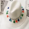 2019 년 패션 여성 수제 여름 태양 짚 선 모자 해변 야외 파나마 캡 6 색 사용 가능한 308x