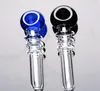 Mais novo Prova Colorida punho Transparente Colher Bubbler Mini lidar com tubos de Vidro tubo de água De Vidro De Fumar Bongos