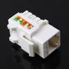 Cat5E 110 펀치 다운 키스톤 잭 RJ45 8P8C CAT5 네트워크 이더넷 모듈 어댑터 커플러 흰색