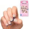 Whole Factory Fashion Acrylic False Nail Full French Sticker Nail Tips Manicure 25 Colors 6731516