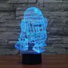 3D Desk Lamp Foreign trade new R2D2B Gift Acrylic Night light LED lighting Furniture Decorative colorful 7 color change household9311253