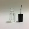 4 ml Tomma nagellackflaskor Fyrkantig Form Nagellack Klarflaskor med penselkåpa för DIY Cosmetics