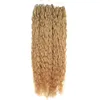 Brasilianisches reines Haar, honigblond, lockig, Micro-Link-Haarverlängerungen, 300 g, Echthaar, Mikroring-Verlängerungen, 1 g/s, 300er Mikro-Loop, 1 g, lockig