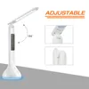 LED Desk Lamp, Eye-caring Table Lamp, Folding LED Light 4W, Dimmable, Touch Control, 3 Brightness Levels, Calendar, Timer, Temperature